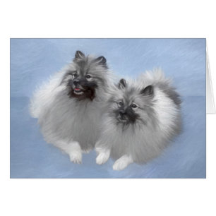 Keeshond Paire de Kees Peinture Art animal origina