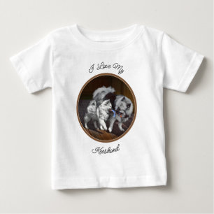 Keeshond Playtime Malerei - Niedliche Original Dog Baby T-shirt