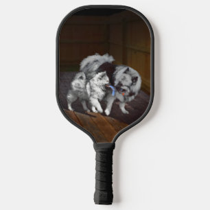 Keeshond Playtime Malerei - Niedliche Original Dog Pickleball Schläger