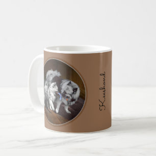 Keeshond Playtime Painting - Cute Original Dog Art Kaffeetasse