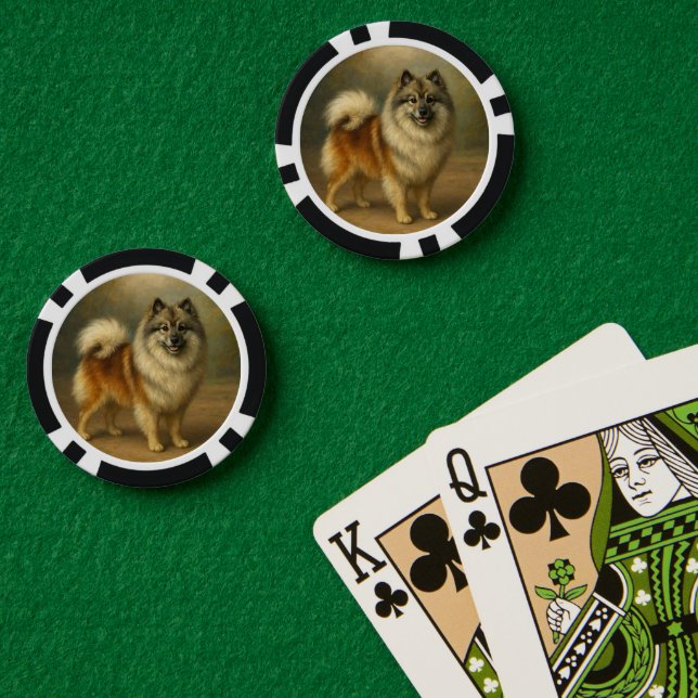 Keeshond Pokerchips (Pokertisch (doppelt))