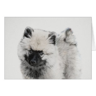 Keeshond Puppy Zeichne - Niedliche Original Hundek