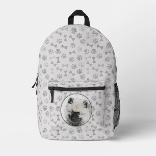 Keeshond Puppy Zeichnend - Niedliche Original Hund Bedruckter Rucksack