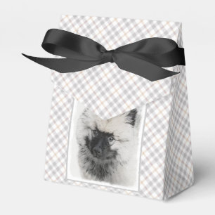 Keeshond Puppy Zeichnend - Niedliche Original Hund Geschenkschachtel
