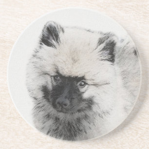 Keeshond Puppy Zeichnend - Niedliche Original Hund Getränkeuntersetzer