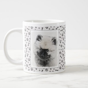 Keeshond Puppy Zeichnend - Niedliche Original Hund Jumbo-Tasse
