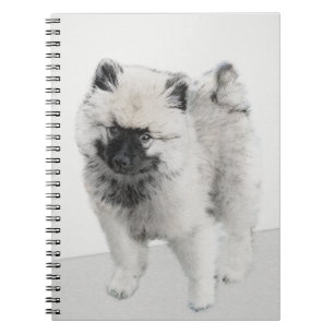 Keeshond Puppy Zeichnend - Niedliche Original Hund Notizblock