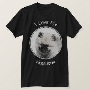 Keeshond Puppy Zeichnend - Niedliche Original Hund T-Shirt