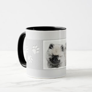 Keeshond Puppy Zeichnend - Niedliche Original Hund Tasse