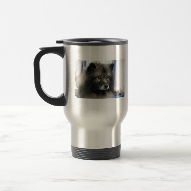 Keeshond-Reise-Tasse Reisebecher (Links)