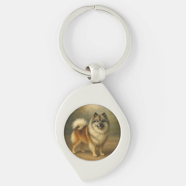 Keeshond Schlüsselanhänger (Vorderseite)