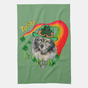 Keeshond St Patricks Day Küchentuch