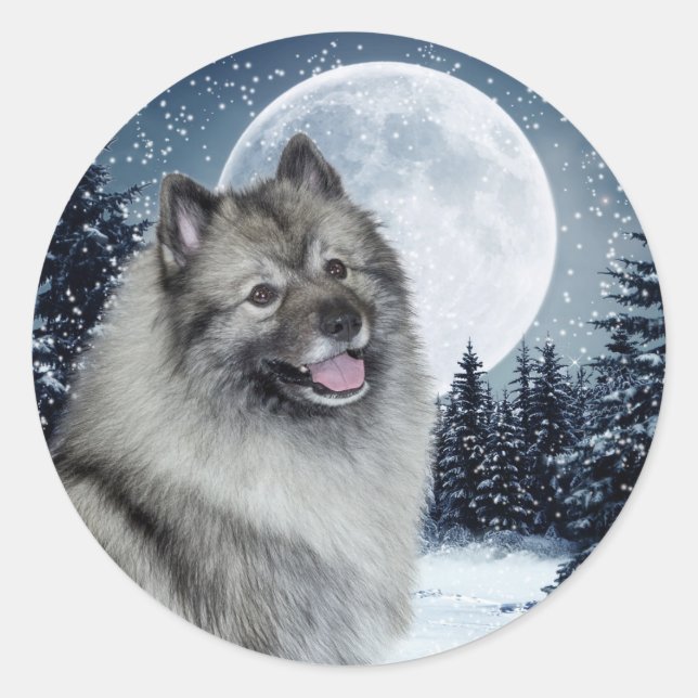 Keeshond Stickers (Vorderseite)