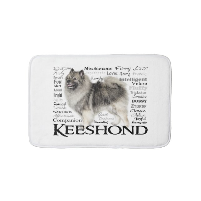 Keeshond Traits Bathmat Badematte (Vorderseite)