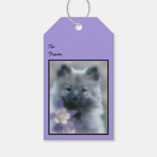 Keeshond und Columbine - Hundfoto Geschenkanhänger