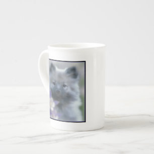 Keeshond und Columbine - Hundfoto Prozellantasse