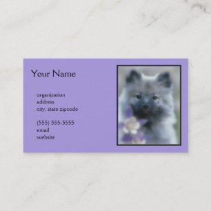Keeshond und Columbine - Hundfoto Visitenkarte