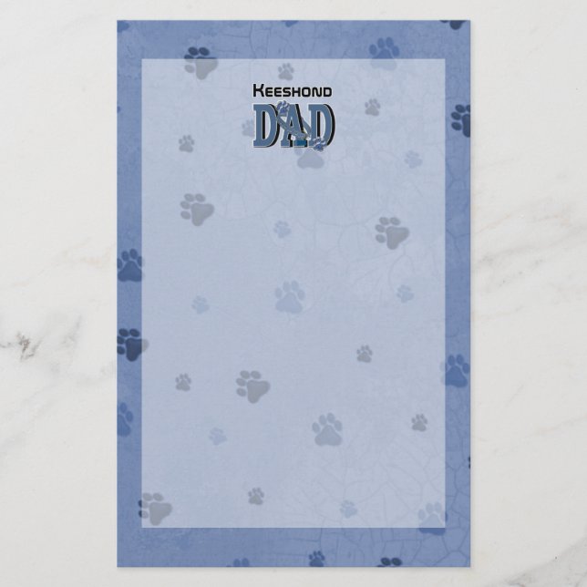 Keeshond VATER Briefpapier (Vorderseite)