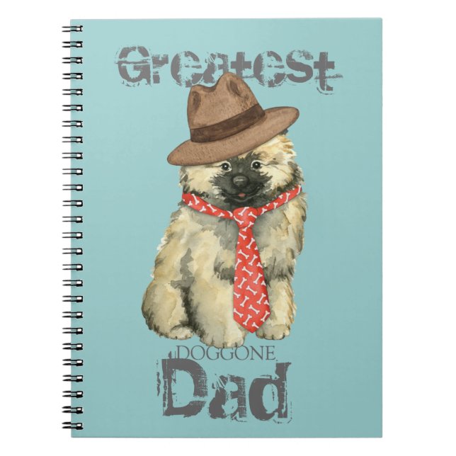 Keeshond Vater Notizblock (Vorderseite)