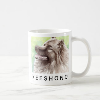 Keeshond Watercolor Portrait Kaffeetasse