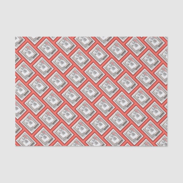 Keeshond Weihnachtsfenster Malerei Hund Kunst Seidenpapier (Vorderseite)