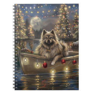 Keeshond Weihnachtsfestreise Notizblock
