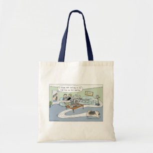 Keeshond-"Wohnzimmer-Agility-" Cartoon Tragetasche