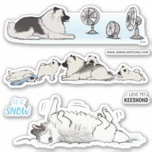 Keeshonden Keeshonden Keesies Chiens Vinyl Sticker