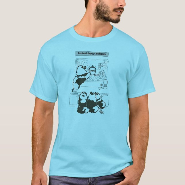 Keeshondgegenintelligenz T-Shirt (Vorderseite)