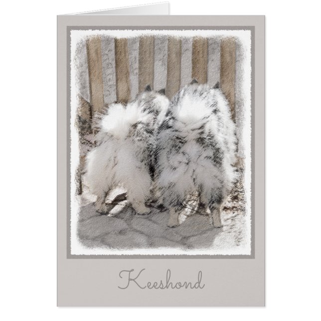 Keeshonds at Gate Painting - Original Dog Art (Vorne)