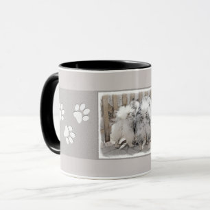 Keeshonds at Gate Painting - Original Dog Art Tasse