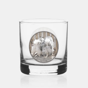 Keeshonds at Gate Painting - Original Dog Art Whiskyglas