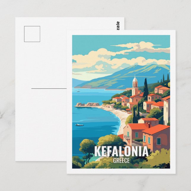 Kefalonia Griechenland Berühmte Sehenswürdigkeiten Postkarte (Vorne/Hinten)