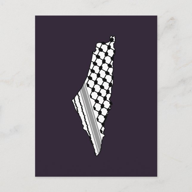 Keffiyeh, carte de Palestine Kufiya (Devant)