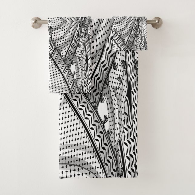Keffiyeh palästinensischer Scarf Traditionelles Ge Badhandtuch Set (Insitu)