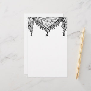 Keffiyeh palästinensischer Scarf Traditionelles Ge Briefpapier