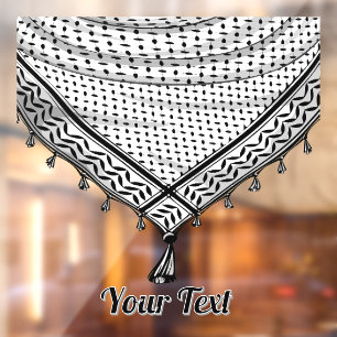 Keffiyeh palästinensischer Scarf Traditionelles Ge Fensteraufkleber