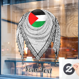Keffiyeh palästinensischer Scarf Traditionelles Ge Fensteraufkleber