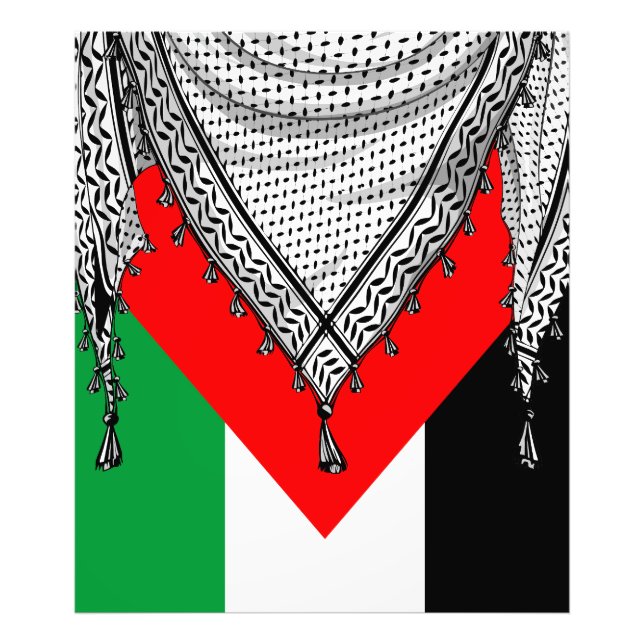 Keffiyeh palästinensischer Scarf Traditionelles Ge Fotodruck (Vorne)