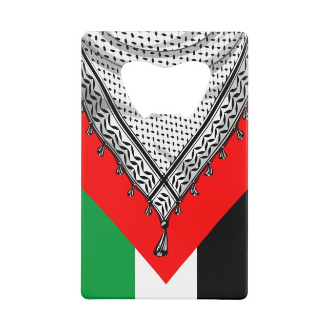 Keffiyeh palästinensischer Scarf Traditionelles Ge Geldbeutel Flaschenöffner (Vorderseite)