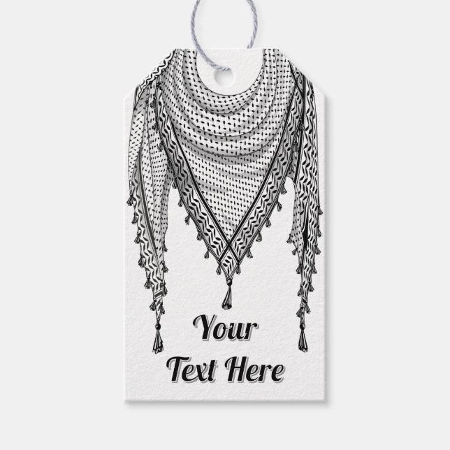 Keffiyeh palästinensischer Scarf Traditionelles Ge Geschenkanhänger (Vorderseite)