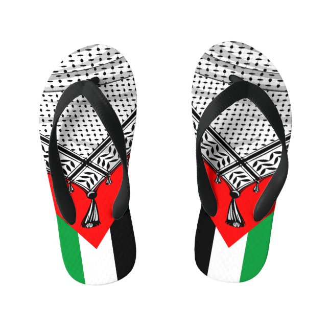 Keffiyeh palästinensischer Scarf Traditionelles Ge Kinderbadesandalen (Fußbett)