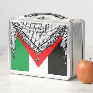 Keffiyeh palästinensischer Scarf Traditionelles Ge Metall Brotdose