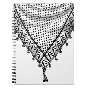 Keffiyeh palästinensischer Scarf Traditionelles Ge Notizblock