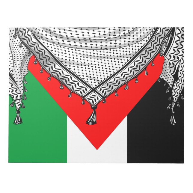 Keffiyeh palästinensischer Scarf Traditionelles Ge Notizblock (Vorderseite)