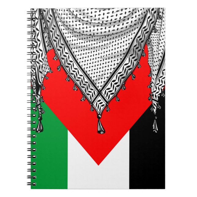 Keffiyeh palästinensischer Scarf Traditionelles Ge Notizblock (Vorderseite)