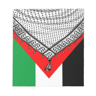Keffiyeh palästinensischer Scarf Traditionelles Ge Notizblock