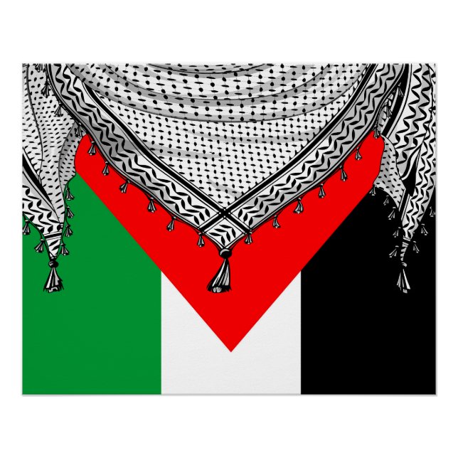 Keffiyeh palästinensischer Scarf Traditionelles Ge Poster (Vorderseite)