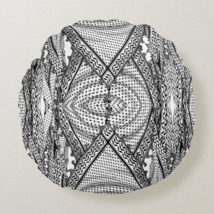 Keffiyeh palästinensischer Scarf Traditionelles Ge Rundes Kissen