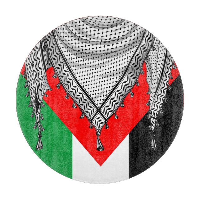 Keffiyeh palästinensischer Scarf Traditionelles Ge Schneidebrett (Vorderseite)